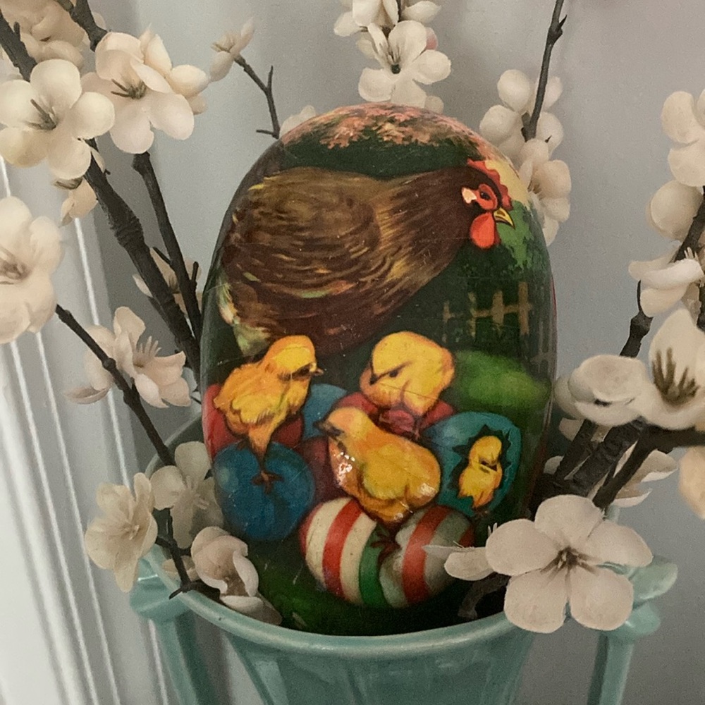 Vintage Paper Mache Easter Egg made in Western Germany